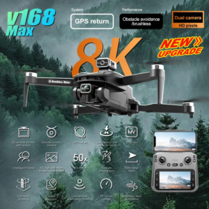 2025 Mini Drone 8K Professional HD Dual Cameras V168 Max Foldable Outdoor Drones Long Range WIFI FPV App RC Control Portable - AliExpress 44